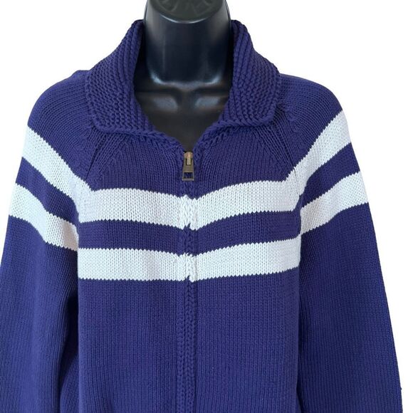 J. Crew Lobster Knit Long Sleeve Full Zip Cardigan Sweater Jacket - Picture 3 of 12